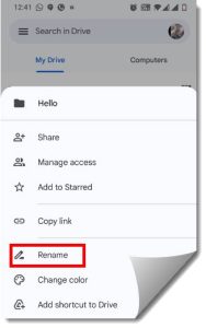 rename a google drive folder rename a google drive folder