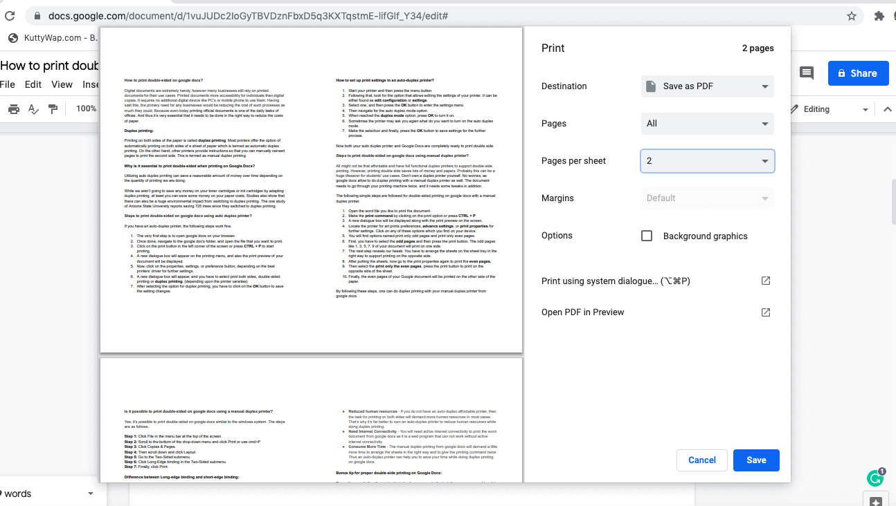 How To Print Double Sided On Google Docs Google Docs Tips Google