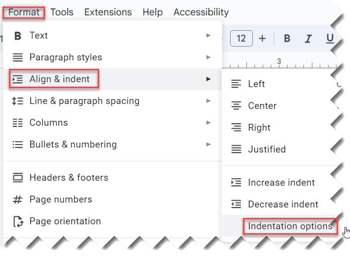 How to remove hanging indent in google docs
