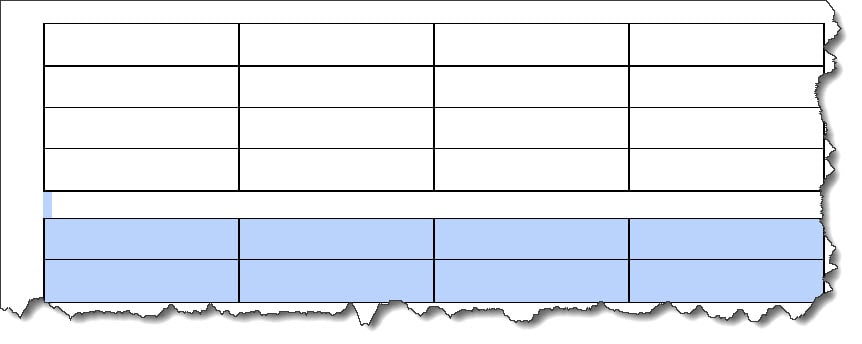 How to split table in Google Docs