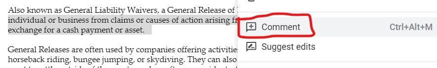 How to resolve comments in Google Docs