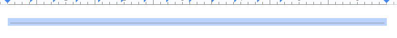 Move horizontal line in google docs