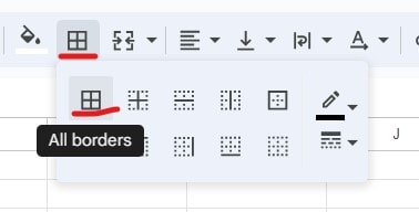 how do i make a table in google sheets