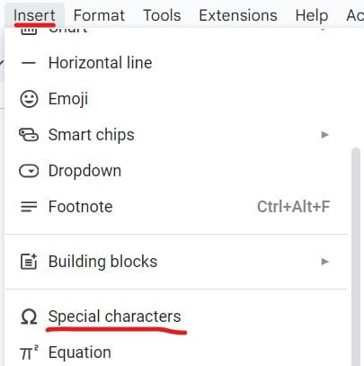 how to use unicode in google docs