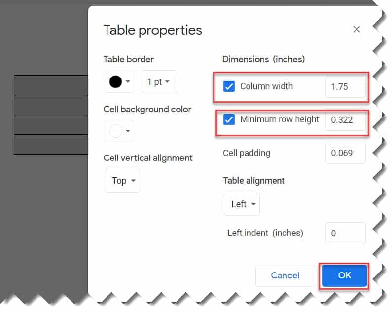 How To Resize A Table In Google Docs