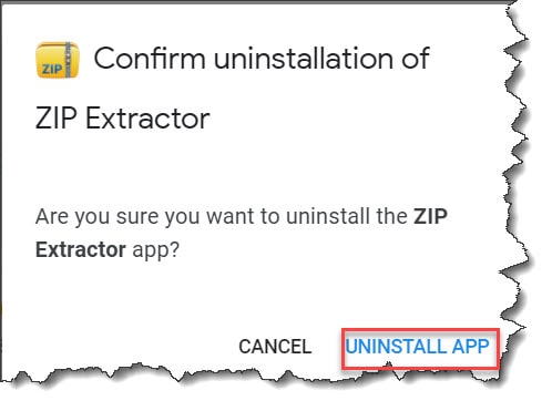 How to remove zip extractor from Google Drive