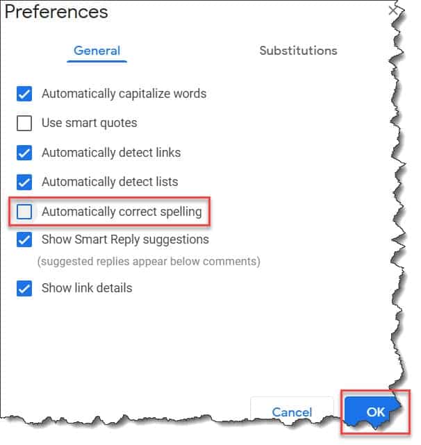 How to stop Google Docs from auto correcting