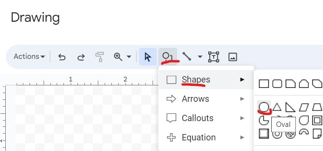 circle a number in Google Docs