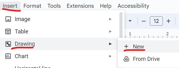 how to circle a number in google docs