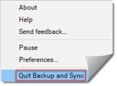 How to turn off Google Drive sync
