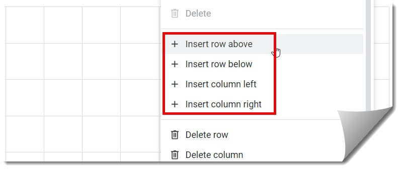 How to insert grids in Google Docs.
