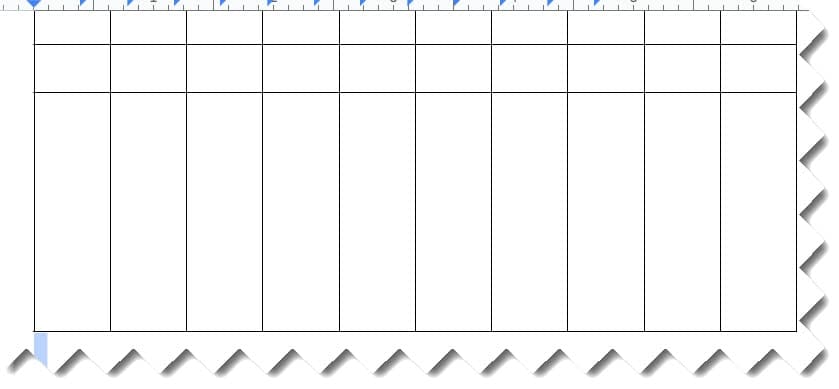 Insert a grid in google docs