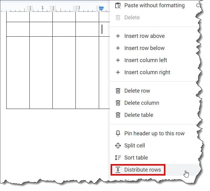 how to insert grid in google docs
