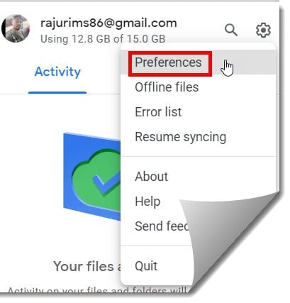 how to sync desktop folder with google drive