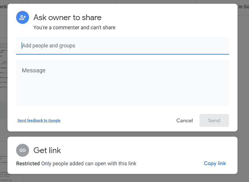 How to remove view only on Google Docs