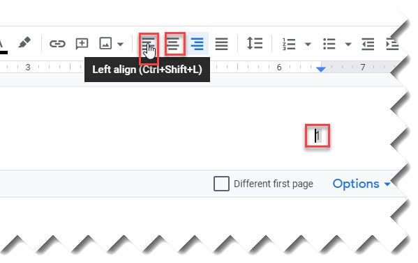 How to move page number in Google Docs
