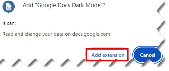google docs dark mode pc